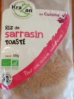 Mängden socker i Riz de sarrasin toasté