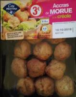 Mängden socker i accras de morue à la créole