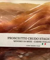 Mängden socker i Prosciutto crudo