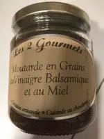 Mängden socker i Moutarde en grains au vinaigre balsamique et au miel