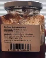 Mängden socker i Confiture de Mirabelle