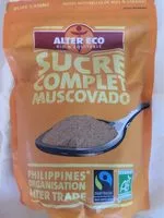 Mängden socker i Sucre complet muscovado