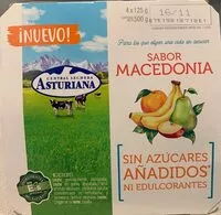 Mängden socker i Yogur sabor macedonia sin azúcares añadidos