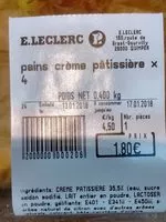 Mängden socker i Pains crème pâtissière x4