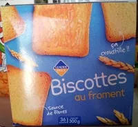 Mängden socker i Biscottes au froment