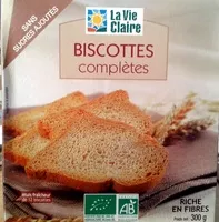 Mängden socker i Biscottes complètes sans sucres ajoutés