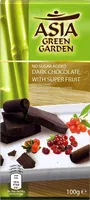 Mängden socker i Chocolate negro con edulcorantes con frutas 54% cacao