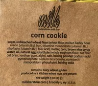 Mängden socker i Corn cookie
