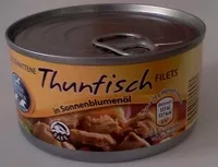 Mängden socker i Thunfisch Filets in Sonnenblumenöl