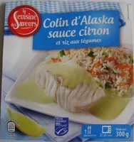 Mängden socker i Colin d'Alaska sauce citron et riz aux légumes