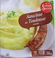 Mängden socker i Saucisse de Toulouse et purée