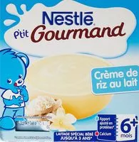 Mängden socker i nestlé bebe p'tit gourmand crème de riz des 6 mois 4x100g