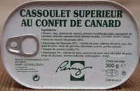Mängden socker i Cassoulet Supérieur au Confit de Canard