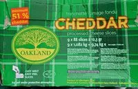 Mängden socker i Processed Cheese Slices Cheddar