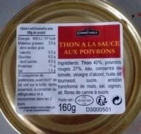 Mängden socker i Thon à la Sauce aux Poivrons