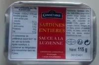Mängden socker i Sardines Entières Sauce à la Luzienne