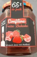 Mängden socker i Confiture fraise rhubarbe