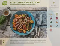 Mängden socker i Pork Shoulder Steak with Braised Fennel, Onion & Apple and Roasted Potatoes