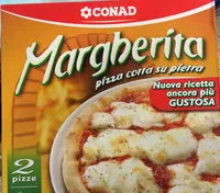 Mängden socker i Margherita - pizza cotta su pietra
