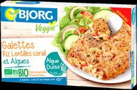 Mängden socker i Galettes riz, lentilles corail et algues