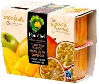 Mängden socker i Compota de manzana, mango y fruta de la pasión