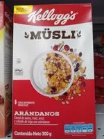 Mängden socker i Müsli Arándanos
