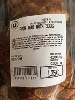 Mängden socker i Pain aux noix 300 g