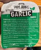 Mängden socker i Special Garlic Sauce