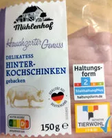 Mängden socker i Delikatess Hinterkochschinken gebacken