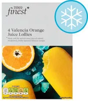 Mängden socker i Tesco Finest Valencia Orange Juice Lollies