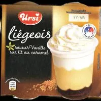 Mängden socker i Liégeois saveur vanille sur lit de caramel