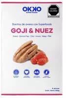 Mängden socker i Barritas de avena Okko goji y nuez