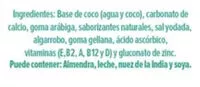 Mängden socker i Alimento líquido de coco sin azúcar