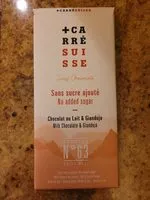 Mängden socker i Chocolat au lait et gianduja sans sucre ajouté