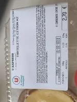 Mängden socker i Tartelette citron