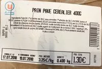 Mängden socker i Pain pavé céréalier