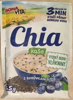 Mängden socker i Chia kaše s borůvkami