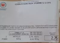 Mängden socker i Chausson aux Pommes U X 4