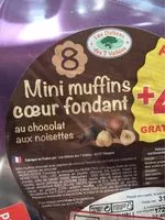 Mängden socker i Mini muffins cœur fondant aux chocolat-noisettes