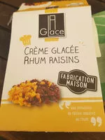 Mängden socker i Crème glacée rhum raisins
