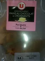 Mängden socker i Assortiment pains au chocolat et croissants pur beurre