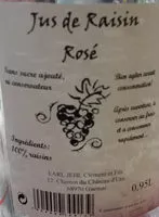 Mängden socker i jus de raisin rosé