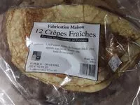Mängden socker i Crêpes fraîches froment