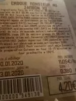 Mängden socker i CROQUE MONSIEUR X2 JAMBON