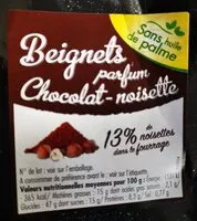 Mängden socker i Beignets parfum chocolat