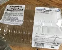 Mängden socker i Beignets chocolat noisette