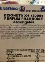 Mängden socker i Beignets framboise