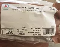 Mängden socker i Baguette sesame