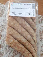 Mängden socker i Crêpes de froment