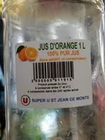 Mängden socker i Jus d orange frais